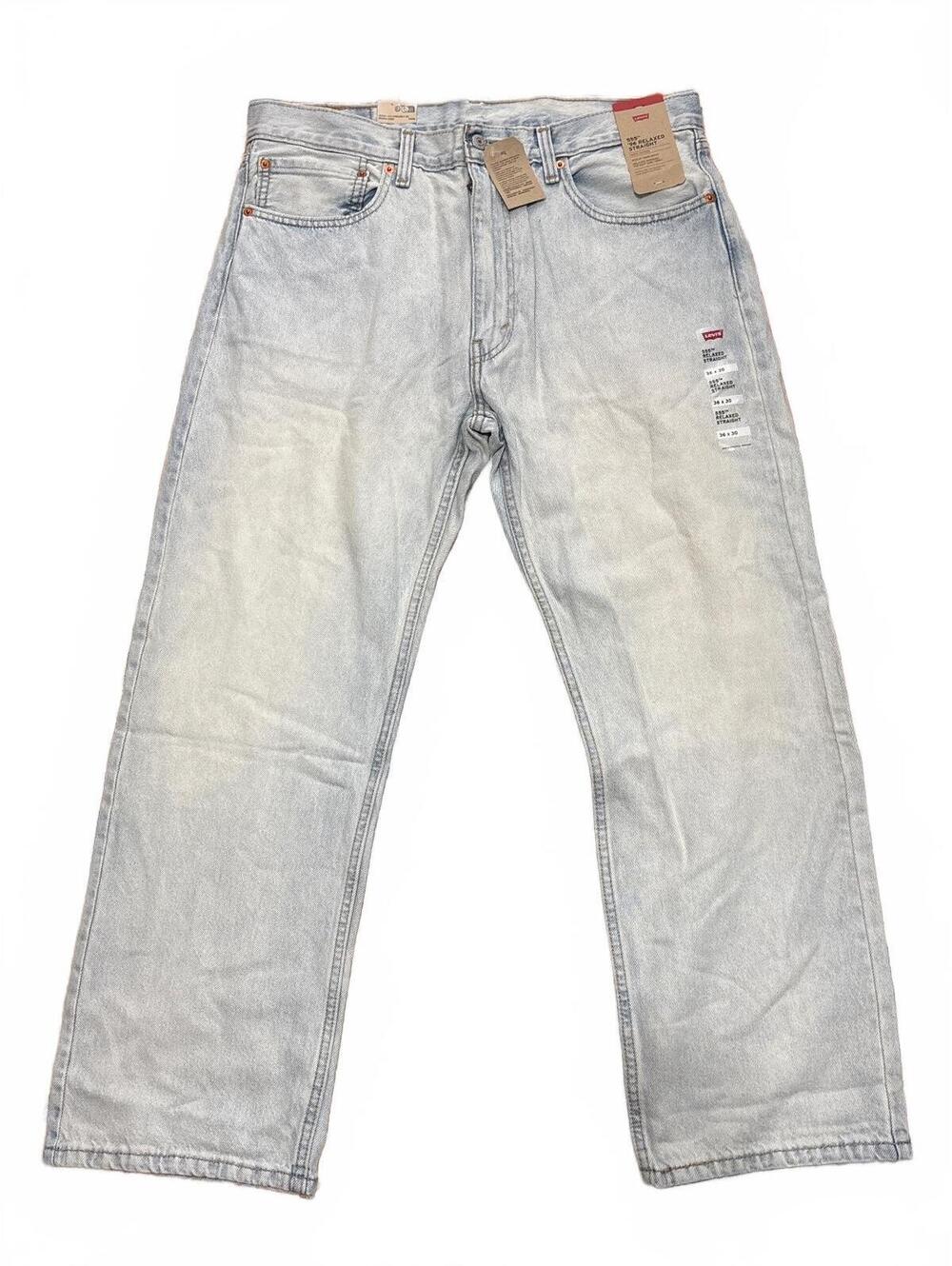 Levi's 555 Relaxed Straight Light Wash Jeans 36x30